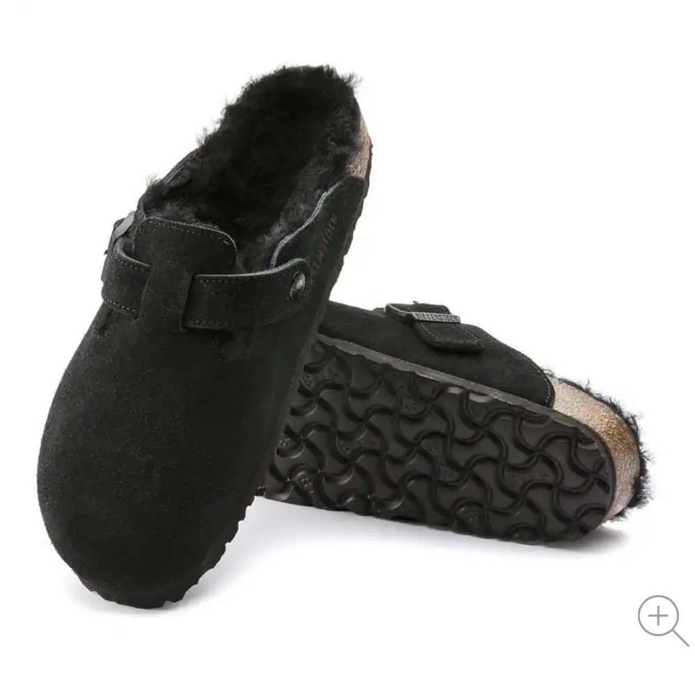 Birkenstock Boston Shearling
Suede Leather - Black Clogs